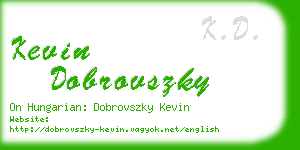 kevin dobrovszky business card